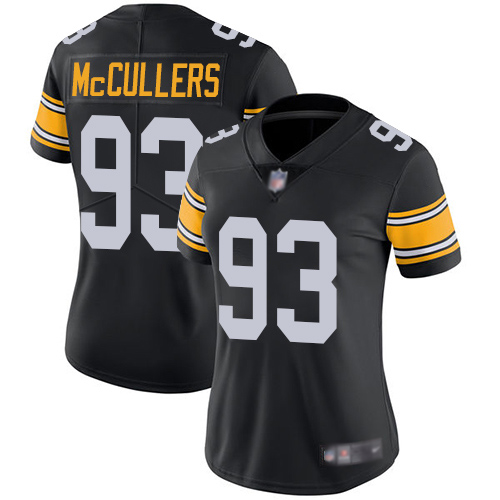 Women Pittsburgh Steelers Football 93 Limited Black Dan McCullers Alternate Vapor Untouchable Nike NFL Jersey